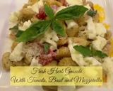 A picture of step 15 of Fresh Herb Gnocchi with Tomato, Basil and Mozzarella.