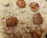 A picture of step 7 of My Garlic Seared Scallops and Fish medley. 😘.