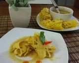 Foto langkah ke 9 dari resep Roti Jala kuah Kare.