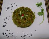 A picture of step 3 of Ramadan Special - Coriander Stem & Spinach Stem Stir Fry.
