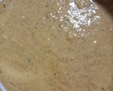 A picture of step 3 of Alu vadi (colacasia leaves fritters).