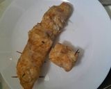 Petrezselymes krémmel göngyölt csirkemell, sült zöldségekkel recept fázis 7 fotója