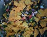 A picture of step 4 of Mexican bhel.