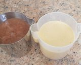A picture of step 5 of Auntie's steamed zebra cake.