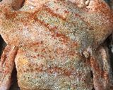 A picture of step 3 of Beer can chicken in the oven#mycookbook.