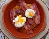 Foto do passo 1 de Migas de Pão Alentejano e Bacon com Ovos escalfados