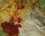 A picture of step 3 of Chips and egg.