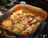 Foto del paso 4 de la receta: Trutros de pollo estofados con camote y yerbas frescas