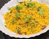 A picture of step 1 of Peri peri poha.