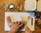 A picture of step 1 of Karaage.