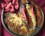 A picture of step 3 of Bacha fish curry.
