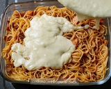 Foto langkah ke 6 dari resep Simple Baked Spaghetti / Spaghetti Brulee.