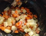 A picture of step 2 of Veg Pulao for toddler 2 year old baby.