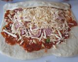 A picture of step 6 of Stromboli pizza.