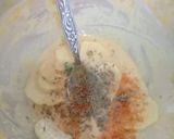 A picture of step 1 of Aloo ky pakoray.
