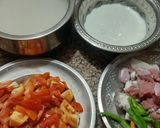 A picture of step 1 of Hyderabadi Mutton tahari.
