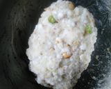 A picture of step 2 of Sabudana vada.