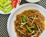 A picture of step 7 of Dum ka Qeema.