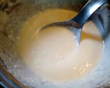 A picture of step 1 of Blueberry Pancakes#themechallenge.