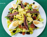 Foto del paso 7 de la receta: Ensalada de cogollos con mango y anchoas