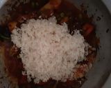 A picture of step 4 of Pudina rice.