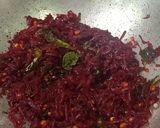 A picture of step 2 of Beetroot Poriyal.