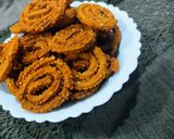 A picture of step 4 of Rice flour chakli.