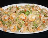 A picture of step 6 of Stir-Fried Shrimp with Brown Rice, Broccoli, and Edamame.