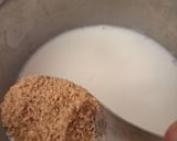 A picture of step 2 of Jamun Poha pudding (Java plum Rice flakes pudding).