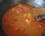 A picture of step 5 of Poondu milagu kulambu.