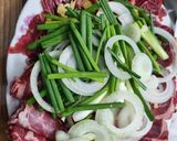 Hình bước làm 1 của món Bò nhúng mắm ruốc