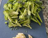 A picture of step 1 of Broccoli in Garlic Oil.