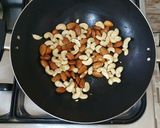A picture of step 2 of Honey roasted nuts.