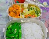 Hình bước làm 4 của món Hộp Cơm Vui Vẻ 8(Cơm chay: canh chua chay,đậu hủ chiên...)