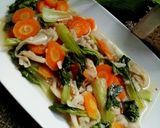 Foto langkah ke 5 dari resep Tumis Jamur Pokcoy.