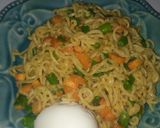 A picture of step 8 of Sallie's coconut fried noodles.