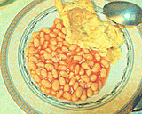 Foto langkah ke 3 dari resep Baked Bean with Scramble Eggs.