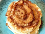 Cinnamon Rolls Pancakes with Cream Cheese Glaze