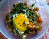 Foto langkah ke 6 dari resep Baked Sweet Potato with spinach.