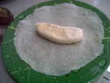 Lumpia pisang cokelat