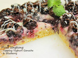 Pizza Singkong berTopping Yoghurt Ganache & Blackberry