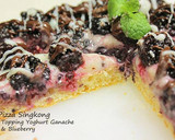 Foto langkah ke 7 dari resep Pizza Singkong berTopping Yoghurt Ganache & Blackberry.