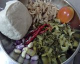 Foto langkah ke 1 dari resep ONGSENG LOBAK TAHU SAYUR ASIN.