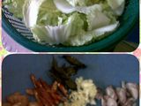 Tumis sawi putih dengan santan