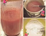 Foto langkah ke 2 dari resep Pudding Busa Strawberry.