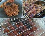 Foto langkah ke 4 dari resep Sate Jamur Pedas Manis.