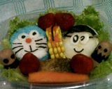 Foto langkah ke 5 dari resep Dora Emon dan Nobita bento.