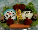 Foto langkah ke 5 dari resep Dora Emon dan Nobita bento.