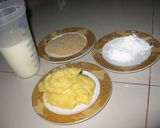Foto langkah ke 1 dari resep Puding Custard Tape Karamel with Angel's Hair.