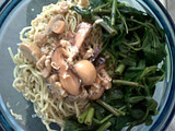 Lomie (Mie kangkung) Vegetarian